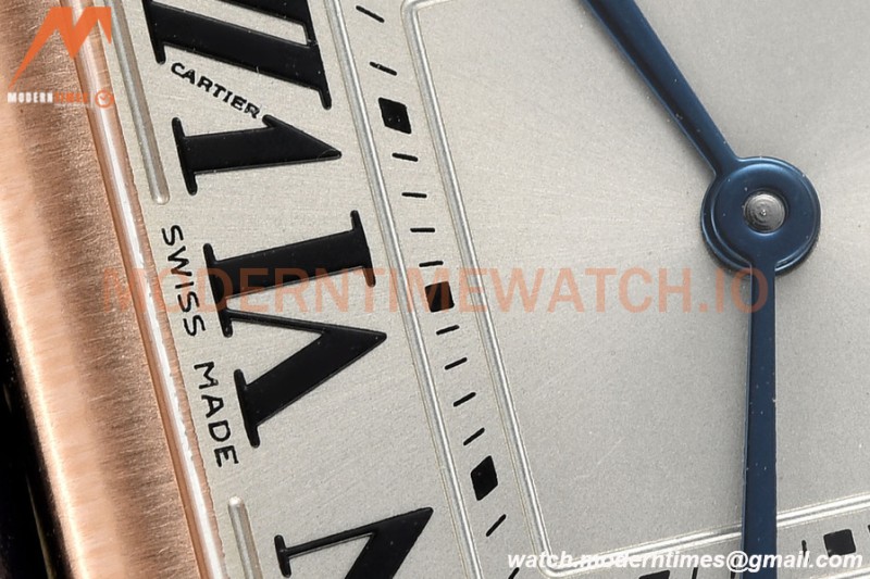 Cartier - Tank Francaise 27mm Medium Size RG/LE Blk/Silv Dia/Rmn 8848F Swiss Qtz