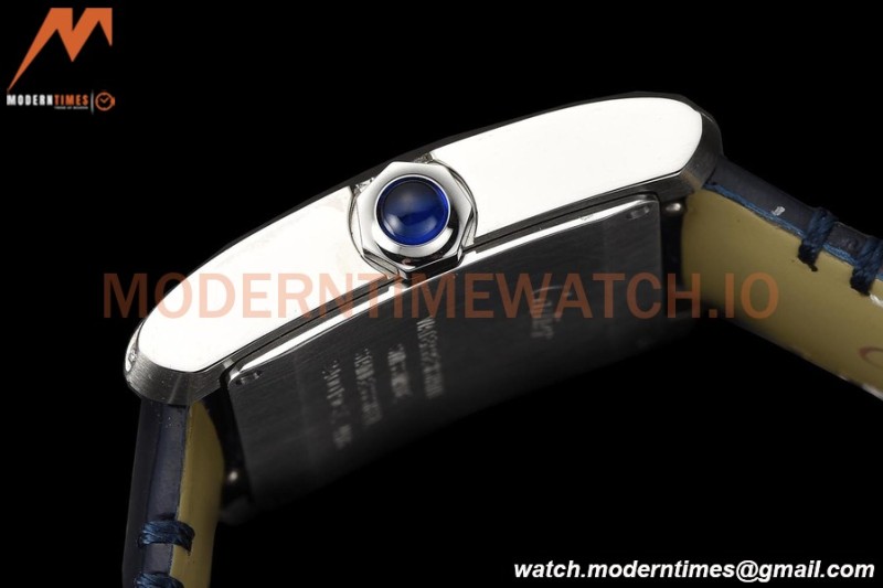 Cartier - Tank Francaise 27mm Medium Size SS/LE Blu/Silv Dia/Rmn 8848F Swiss Qtz