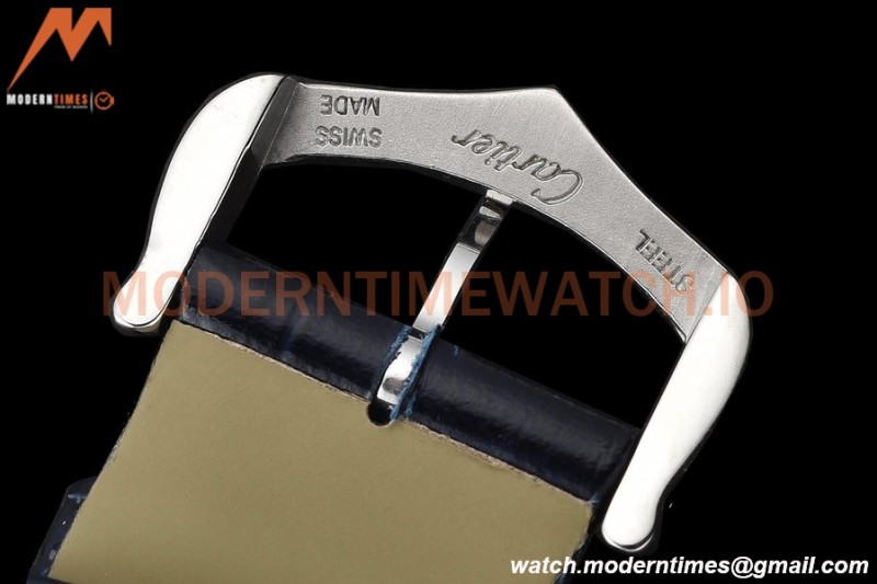 Cartier - Tank Francaise 27mm Medium Size SS/LE Blu/Silv Dia/Rmn 8848F Swiss Qtz