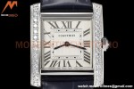 Cartier - Tank Francaise 27mm Medium Size SS/LE Blu/Silv Dia/Rmn 8848F Swiss Qtz