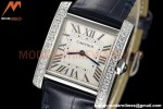 Cartier - Tank Francaise 27mm Medium Size SS/LE Blu/Silv Dia/Rmn 8848F Swiss Qtz
