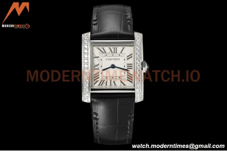 Cartier - Tank Francaise 27mm Medium Size SS/LE Blk/Silv Dia/Rmn 8848F Swiss Qtz