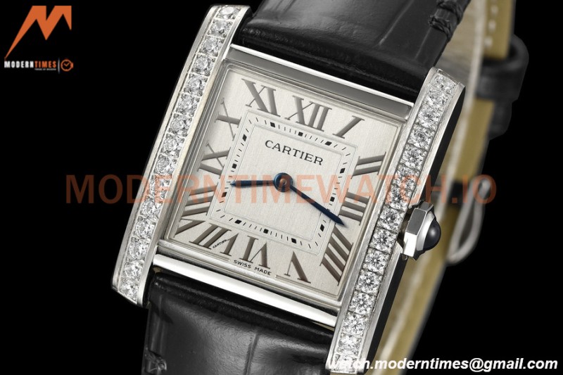 Cartier - Tank Francaise 27mm Medium Size SS/LE Blk/Silv Dia/Rmn 8848F Swiss Qtz