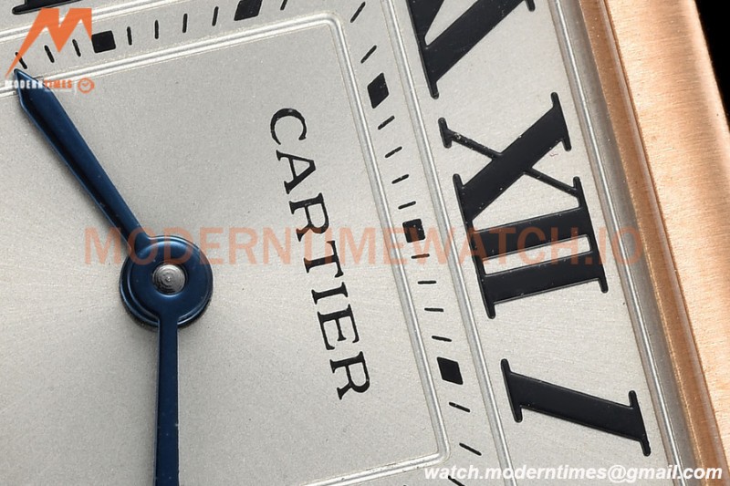 Cartier - Tank Francaise 27mm Medium Size RG/LE Blk/Silv/Rmn 8848F Swiss Qtz