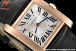 Cartier - Tank Francaise 27mm Medium Size RG/LE Blk/Silv/Rmn 8848F Swiss Qtz
