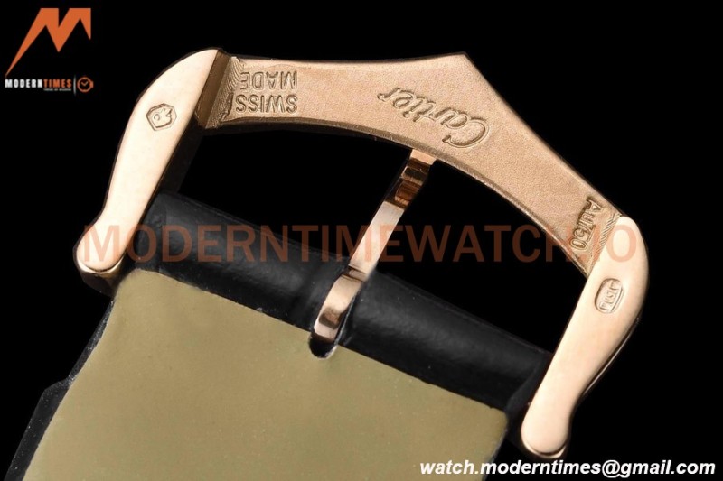 Cartier - Tank Francaise 27mm Medium Size RG/LE Blk/Silv/Rmn 8848F Swiss Qtz