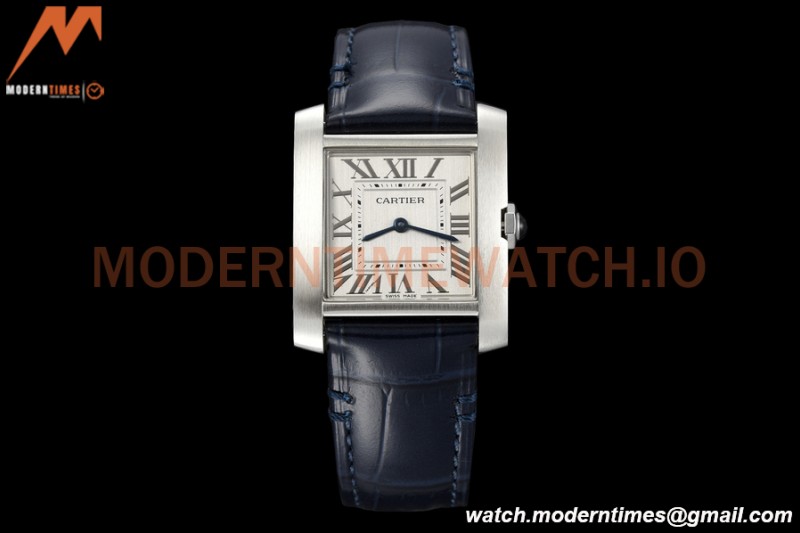 Cartier - Tank Francaise 27mm Medium Size SS/LE Blue/Silv/Rmn 8848F Swiss Qtz