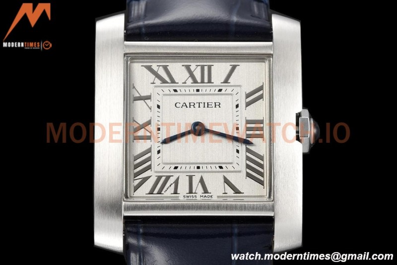 Cartier - Tank Francaise 27mm Medium Size SS/LE Blue/Silv/Rmn 8848F Swiss Qtz