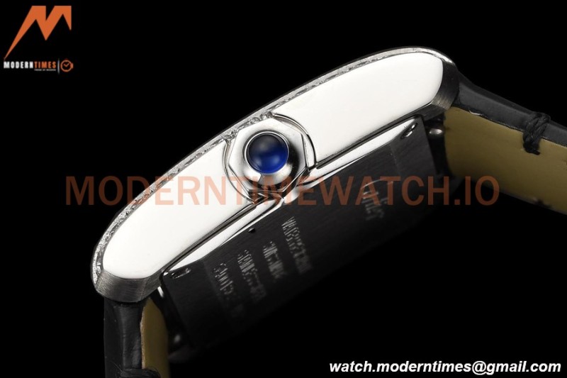 Cartier - Tank Francaise 21mm Small Size SS/LE Blk/Dia/Silv 8848F Swiss Qtz