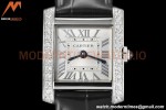 Cartier - Tank Francaise 21mm Small Size SS/LE Blk/Dia/Silv 8848F Swiss Qtz
