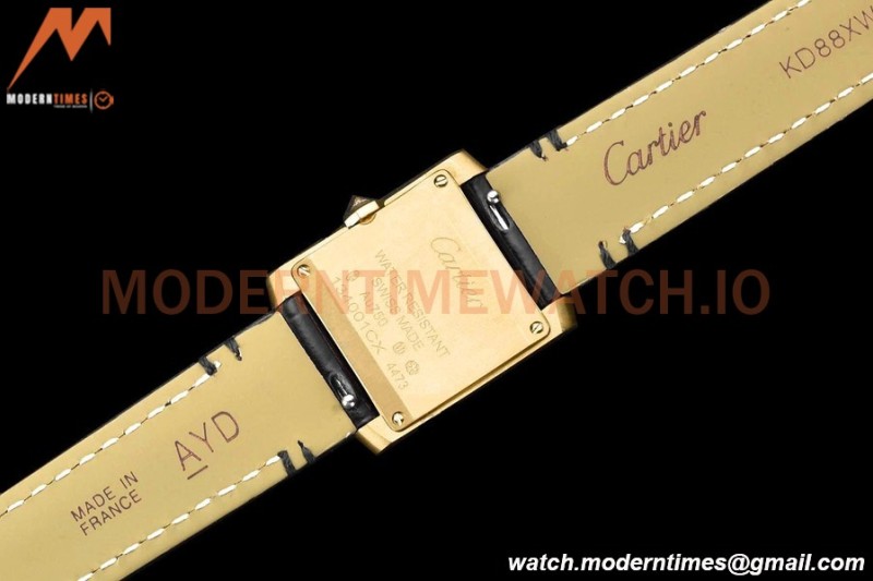 Cartier - Tank Francaise 21mm Small Size YG/LE Blk/Dia/Silv 8848F Swiss Qtz