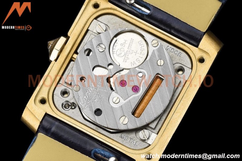 Cartier - Tank Francaise 21mm Small Size YG/LE Blk/Dia/Silv 8848F Swiss Qtz