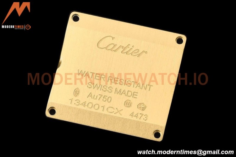 Cartier - Tank Francaise 21mm Small Size YG/LE Blk/Dia/Silv 8848F Swiss Qtz