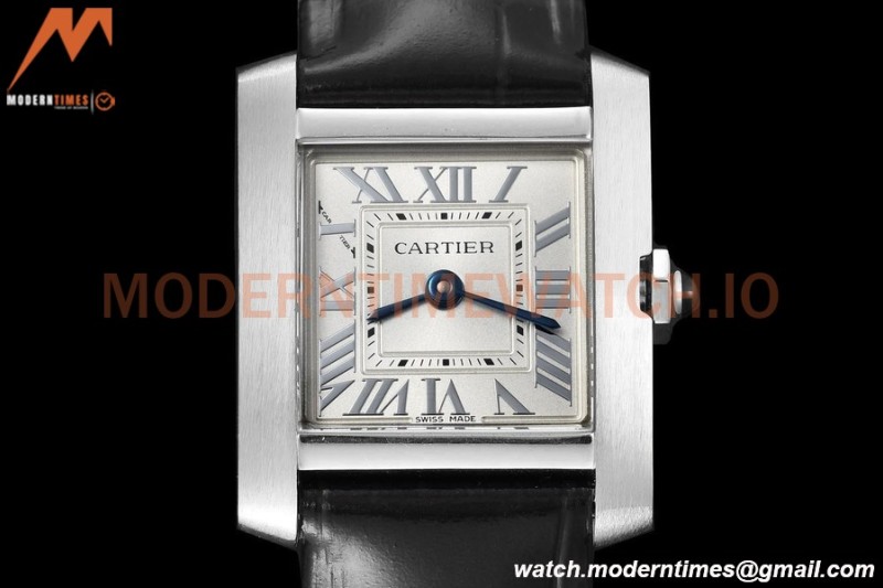Cartier - Tank Francaise 21mm Small Size SS/LE Blk/Silv 8848F Swiss Qtz