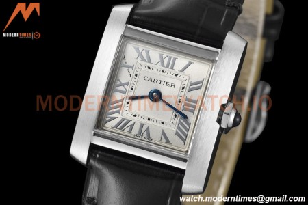 Cartier - Tank Francaise 21mm Small Size SS/LE Blk/Silv 8848F Swiss Qtz