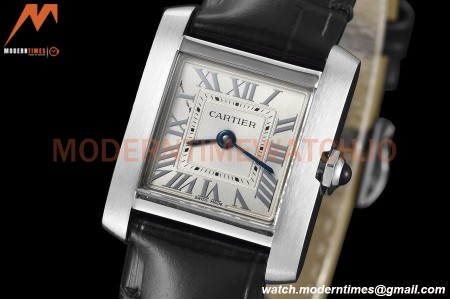 Cartier - Tank Francaise 21mm Small Size SS/LE Blk/Silv 8848F Swiss Qtz