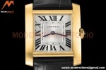 Cartier - Tank Francaise 27mm Medium Size YG/LE Blk/Silv 8848F Swiss Qtz