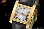 Cartier - Tank Francaise 27mm Medium Size YG/LE Blk/Silv 8848F Swiss Qtz