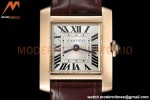 Cartier - Tank Francaise 21mm Small Size RG/LE Brn/Silv 8848F Swiss Qtz