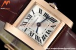Cartier - Tank Francaise 21mm Small Size RG/LE Brn/Silv 8848F Swiss Qtz