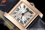 Cartier - Tank Francaise 21mm Small Size RG/LE Blue/Silv 8848F Swiss Qtz