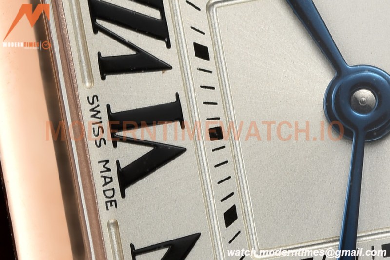 Cartier - Tank Francaise 21mm Small Size RG/LE Blue/Silv 8848F Swiss Qtz