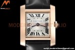 Cartier - Tank Francaise 21mm Small Size RG/LE Blk/Silv 8848F Swiss Qtz