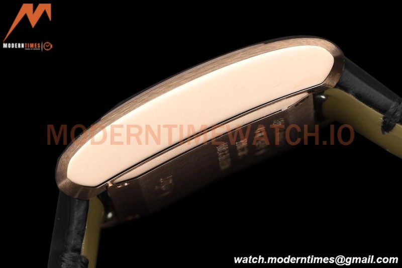 Cartier - Tank Francaise 21mm Small Size RG/LE Blk/Silv 8848F Swiss Qtz