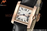Cartier - Tank Francaise 21mm Small Size RG/LE Blk/Silv 8848F Swiss Qtz