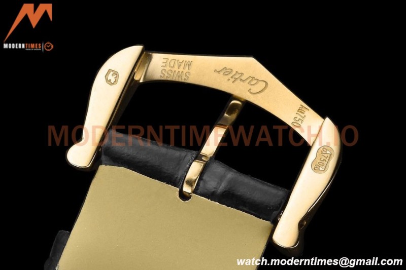 Cartier - Tank Francaise 21mm Small Size YG/LE Blk/Silv 8848F Swiss Qtz
