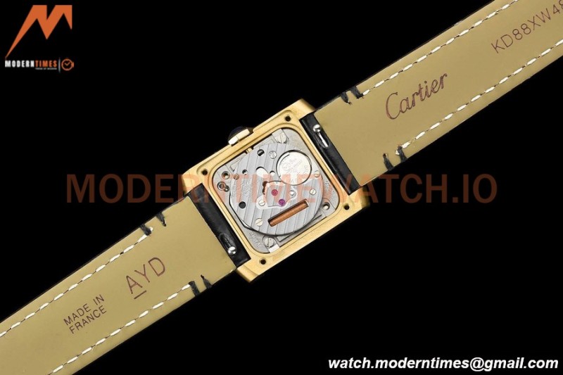 Cartier - Tank Francaise 21mm Small Size YG/LE Blk/Silv 8848F Swiss Qtz