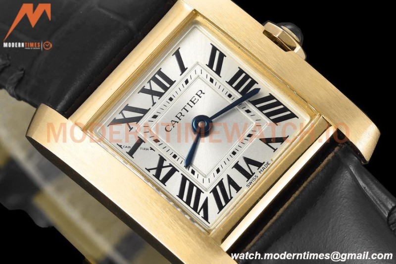 Cartier - Tank Francaise 21mm Small Size YG/LE Blk/Silv 8848F Swiss Qtz