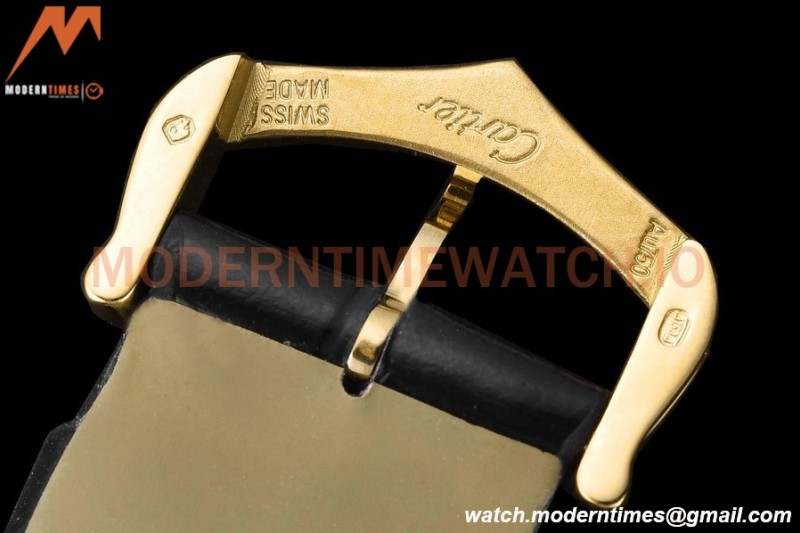 Cartier - Tank Francaise 27mm Medium Size YG/LE Blk/Dia/Silv 8848F Swiss Qtz