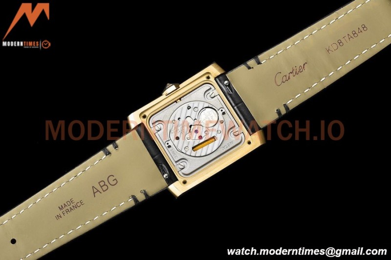 Cartier - Tank Francaise 27mm Medium Size YG/LE Blk/Dia/Silv 8848F Swiss Qtz