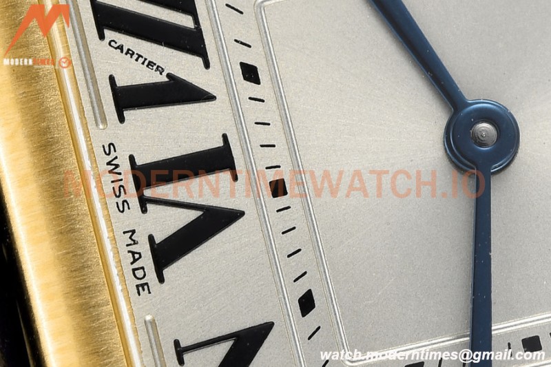 Cartier - Tank Francaise 27mm Medium Size YG/LE Blk/Dia/Silv 8848F Swiss Qtz