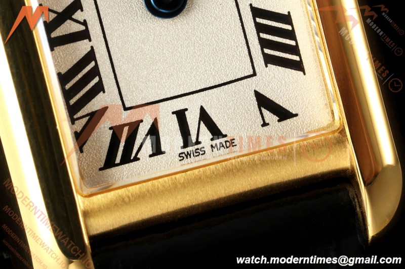 Cartier - Tank Louis 16mm Mini Model YG/Blk LE White Dial K11F Quartz