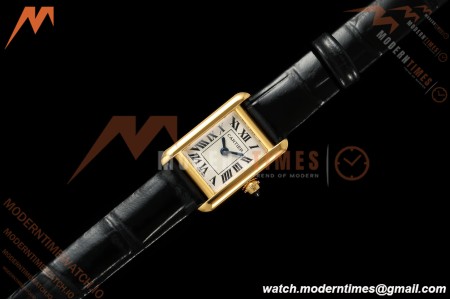 Cartier - Tank Louis 16mm Mini Model YG/Blk LE White Dial K11F Quartz