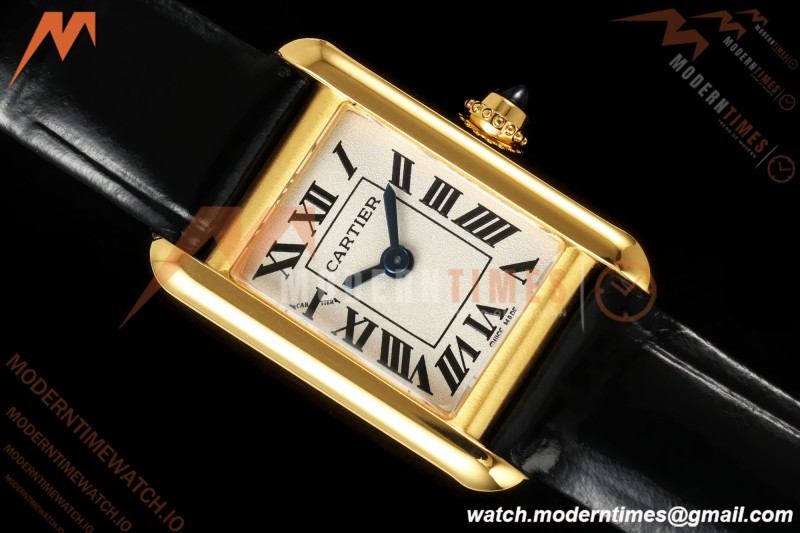 Cartier - Tank Louis 16mm Mini Model YG/Blk LE White Dial K11F Quartz