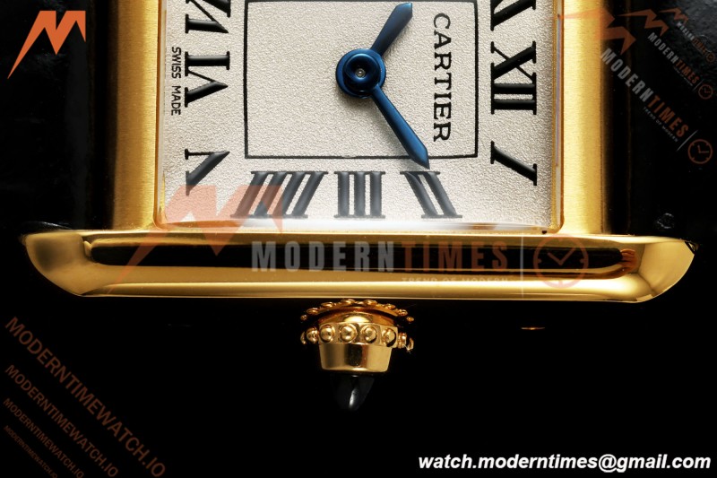 Cartier - Tank Louis 16mm Mini Model YG/Blk LE White Dial K11F Quartz