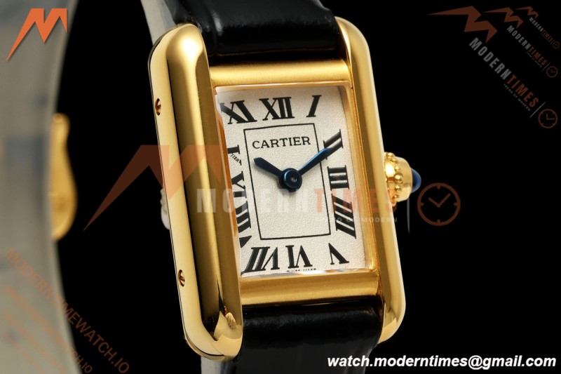 Cartier - Tank Louis 16mm Mini Model YG/Blk LE White Dial K11F Quartz