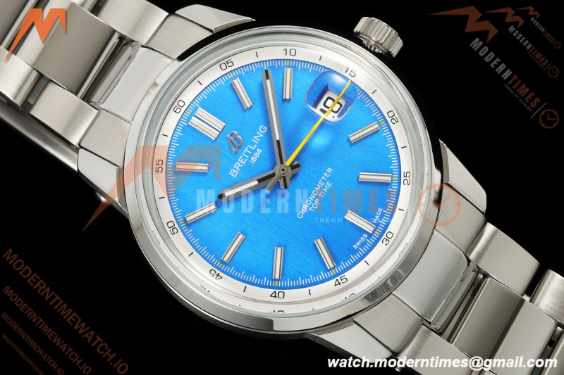 Breitling - Top Time B31 38mm SS/SS Blue Dial Yellow Hand BLF AB31