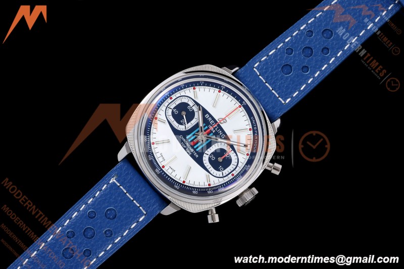 Breitling - Top Time B01 Martin Racing Chronograph 38mm SS/LE Blu/Wht Dial BLF A7750