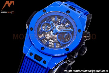 Hublot - Big Bang Unico 44mm Blue Magic CER/RU Blk/Ske BBF A1280