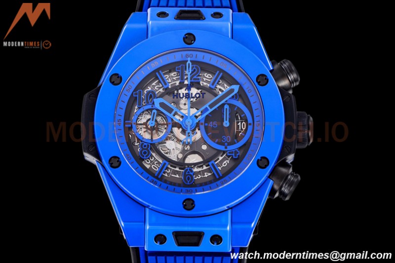Hublot - Big Bang Unico 44mm Blue Magic CER/RU Blk/Ske BBF A1280