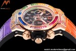 Hublot - Big Bang Unico 45mm Rainbow Diamond RG/RU Blk/Ske BBF A1280