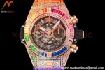 Hublot - Big Bang Unico 45mm Rainbow Diamond RG/RU Blk/Ske BBF A1280