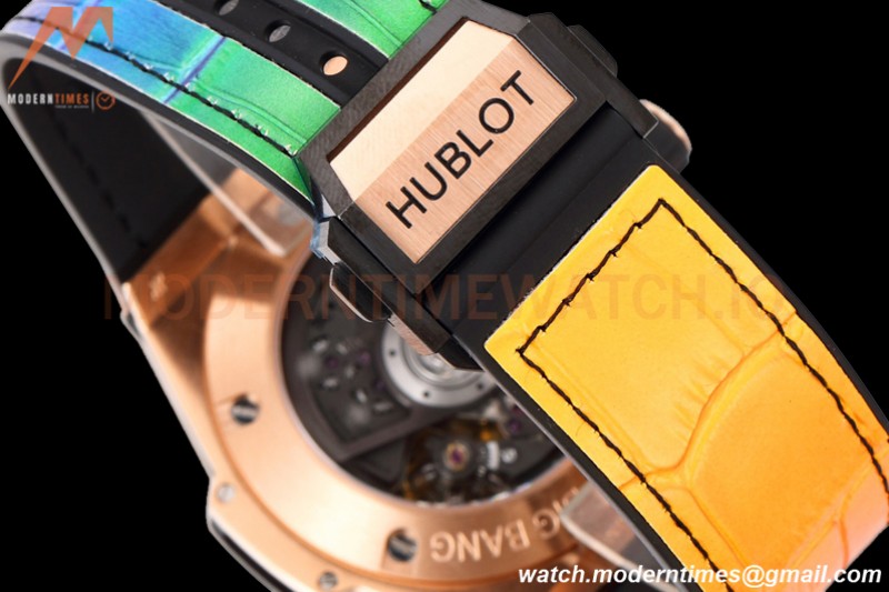 Hublot - Big Bang Unico 45mm Rainbow Diamond RG/RU Blk/Ske BBF A1280