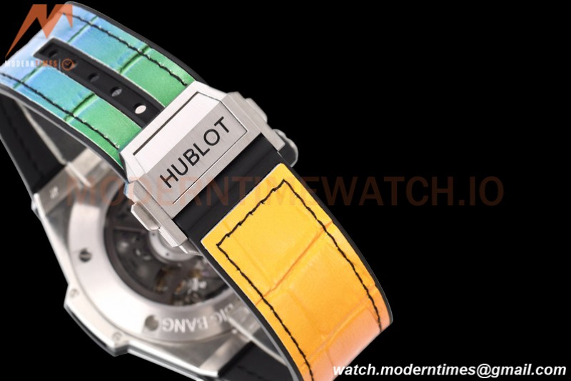 Hublot - Big Bang Unico 45mm Rainbow Diamond SS/RU Blk/Ske BBF A1280