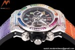 Hublot - Big Bang Unico 45mm Rainbow Diamond SS/RU Blk/Ske BBF A1280