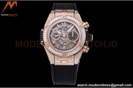 Hublot - Big Bang Unico 44mm Diamond RG/RU Dia-Blk/Ske BBF A1280